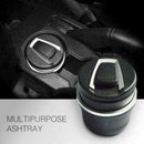1pc Car Ashtray Ash Blue LED Light Smokeless Stand For Car Cylinder Holder