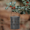 Flower Hollow Solar LED Lamp Portable Light Iron Landscape Courtyard Decor