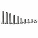 340pcs M3 Stainless Steel Button Head Screws Nuts Bolts Assortment Kits 20 JRS
