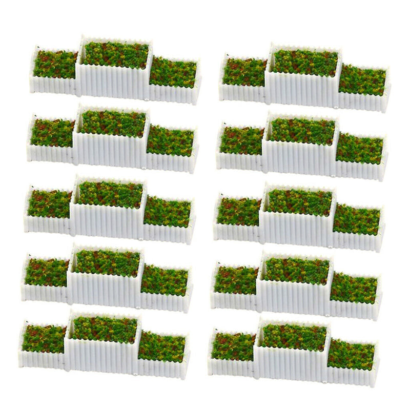 10 lot Plastic N Gauge 1/150 Flower Beds for Sandtable Parking Diorama