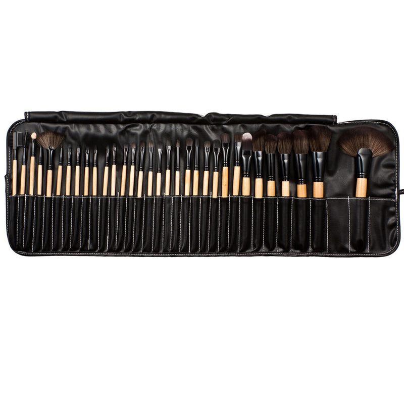 Professional Makeup Brush Kit Set of 32 Cosmetic Make Up Beauty Brushes + Bag A