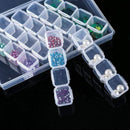 Diamond Embroidery Box 4 Packs 28 Grids, 5d Siamond Box and Cross Stitch To
