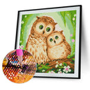 Full Drill Two Owls 5D Diamond DIY Painting Craft Kit Home Decor