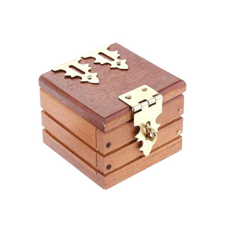 Magic trick prop coin ring box mini wooden case for magician accessory FT BX