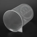 6 Pcs Plastic Lab 100mL Graduated Measuring Beaker Cup Clear V9D9