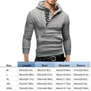Men Teenager Boy Autumn Long-Sleeves Zipper Hoodie Sweatershirt (Grey L) A