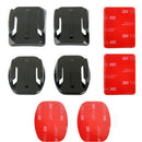 4Pcs Helmet  Mounts for GOPRO Hero 2 3 4 Sjcam Flat Curved Accessories