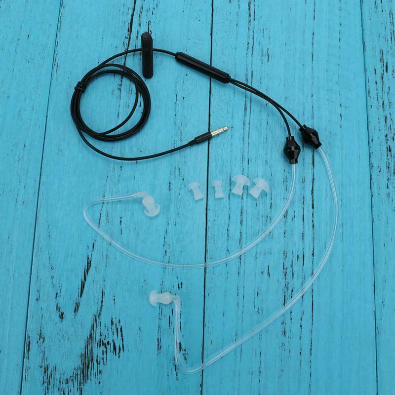 3.5mm Plug Air Tube Anti-Radiation Earphone 2 Air Acoustic Tube Stereo Head M4V9