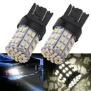 2X T20 W21W 7443 7440 LED 64-SMD 1206 Tail Stop Brake Light Bulb Lamp White  Z