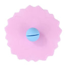 Silicone Cup Lid Transparent Heat-resistant Dustproof Reusable (Blue Heart) A
