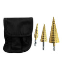 3pcs Durable High Speed Steel 4241 Titanium Multifunction Cone Step Drill  NQN
