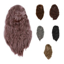 27 inch Long Mix Women Wigs with Bangs Heat Resistant Synthetic Kinky Curly