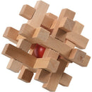 Wooden Take the Ball from Cage Lock Logic Puzzle Burr Puzzles Brain Teaser