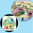 2Pcs Colorful Sand Painting Picture Kid Children Education Intelligence DIY LJ