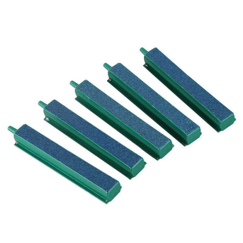 5 Pcs Aquarium Air Bubble Release Air Stones Bar 4" Green+Blue S4H5