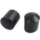 Rubber caps 40-piece black rubber tube ends 10mm round