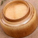 Chinese Bamboo Bowl Round Ecological Spice Natural Hand-Dipped Bowl Wood 4