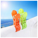 8pcs Plastic Beach Towel Clips Quilt Clips Yellow, green, blue, orange L