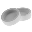 4Pcs Ceramics Reptile Rock Food and Water Dish (White 6.7x2cm)