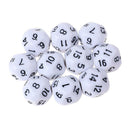 10pcs/Set For TRPG Game   D&D 16 Sided Acrylic Dice White
