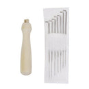 Set of 7 pcs felting needles with wooden handle wool felt tool felting star