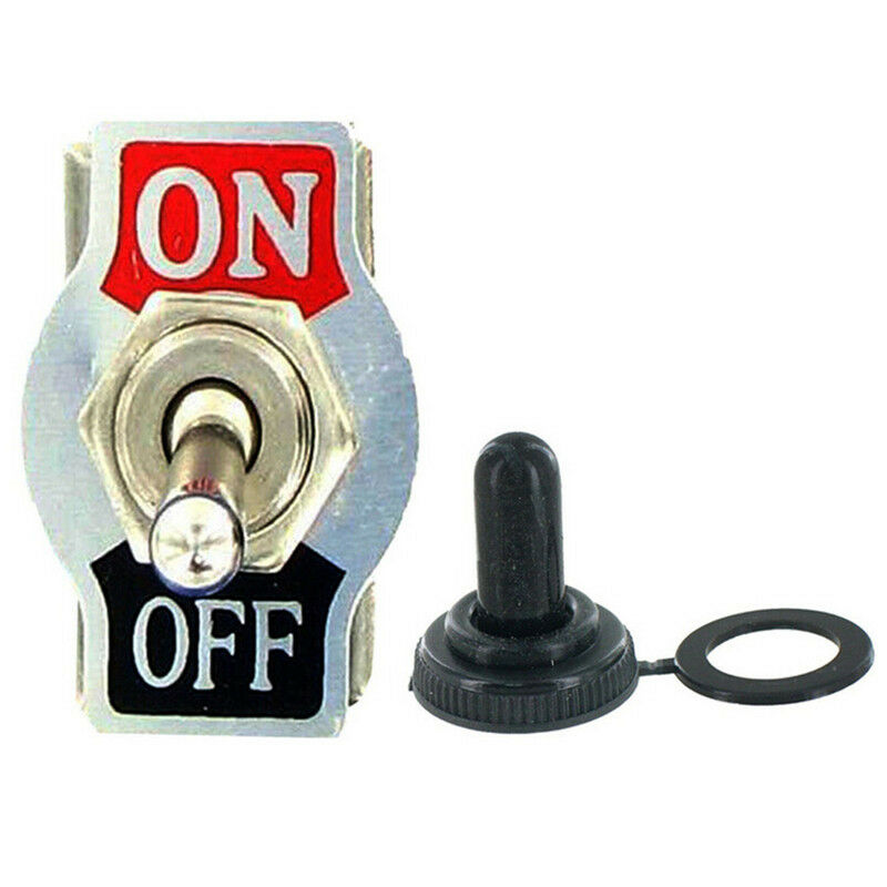 1 X SPST 2Pin Heavy Duty 20A 125V ON/OFF Rocker Toggle Switch Waterproof Boot3CG