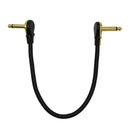 Guitar Patch Cables Right Angle, 30cm 1/4 Instrument Cables for Effect Peda