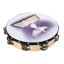 10 Inch Wooden Tambourine Pigeon Bible Music Percussion Instrument Tambouri J7V5