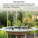 Bird Bath Fountain Solar Powered Water Pump Floating Outdoor Garden Black Z6K9