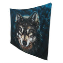 Realistic Wolf Printed Wall Hanging Tapestry with Romantic Pictures Art Nat V3B4