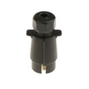 7 Way Round Trailer Connector Plug Light Adapter Plug Boat RV Black
