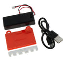 For Micro Bit Kit Silicone Protective Case with Power Supply / Cable Set, Red