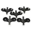 5x Black Plastic Divider Sheet Holder Suction Cups for Aquarium Fish Tank