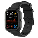 Half Pack TPU Case Cover Shell for Amazfit GTS Smartwatch (Clear Black) A