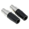 2 x 5 Pin XLR Female Cable Connector, Fit for Microphones, Black and Sliver
