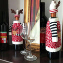 Merry Christmas Santa Deer Wine Bottle Bag Cover Xmas Festival Party Table Decor