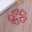 12Pcs Creative Love Heart Metal paper clip Strong Grip Colored File Binder D1R5