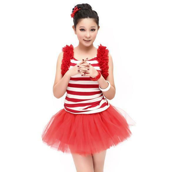 Girl Tutu 3 Layer Gauze Skirt Bouffant Elastic Waistband for Halloween Prom #gib