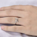 Fashion Women Adjustable Open Ring Thumb Ladies Heart Wing Angel Z0L7