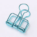 20 Pcs/Set Random Color Hollowed Out Design Binder Clip For Office School P E1F6