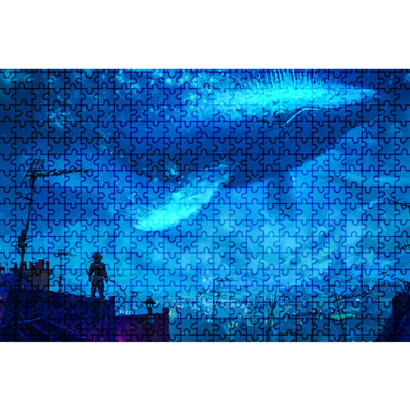 1000pcs DIY Paper Jigsaw Whale Rider Puzzle Kids Adults Educational Toys