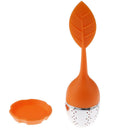 Sweet Leaf Silicone Tea Infuser Reusable Strainer Drop Tray Ball Herbal Sp BX