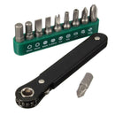 10 in 1 Mini Right Angle Offset Hand Ratchet Screwdriver Ratchet Driver cxs UTW