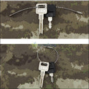 5pcs Screw Locking Stainless Steel Keychain Wire Key Ring Cable Outdoor Hiking