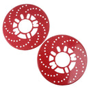 2x Aluminium Disc Brake Cover Vehicle Car Wheel Decorative Rotor Cross Drilled3C
