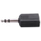Mono 6.35mm Male Plug to Dual 6.35mm Female Socket Splitter Adapter Connect Y7S3