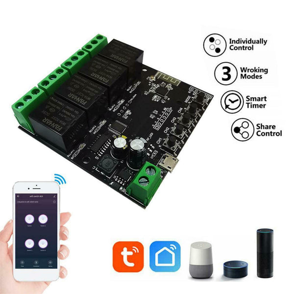 Relay Self-Locking Dimmer Switch for Smart Home Accessories Google Assistant