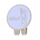 Golfer Pattern Magnetized Hat Clip Golf Ball Marker Clip On