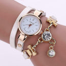 Fashion Leather Casual Bracelet Watch Women Dress quartz Watch White A