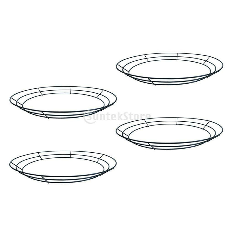 4 Pieces Round Metal Flower Wreath Frames, Wreath Frame For Christmas Party